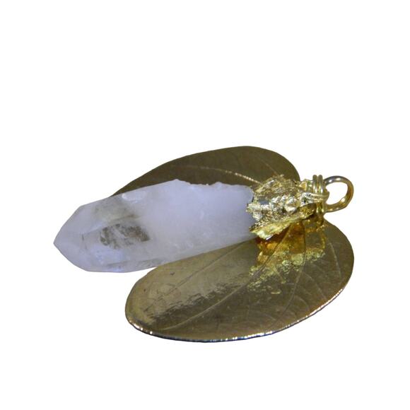 Natural Quartz Crystal Pendant, Arkansas Quartz Crystal Point Necklace, Gemstone - Picture 3 of 10